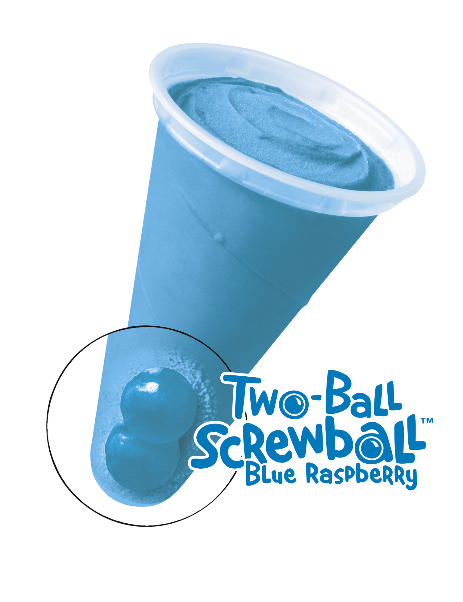 TwoBall Screwball Blue Raspberry Ice Cream Distributors of Florida